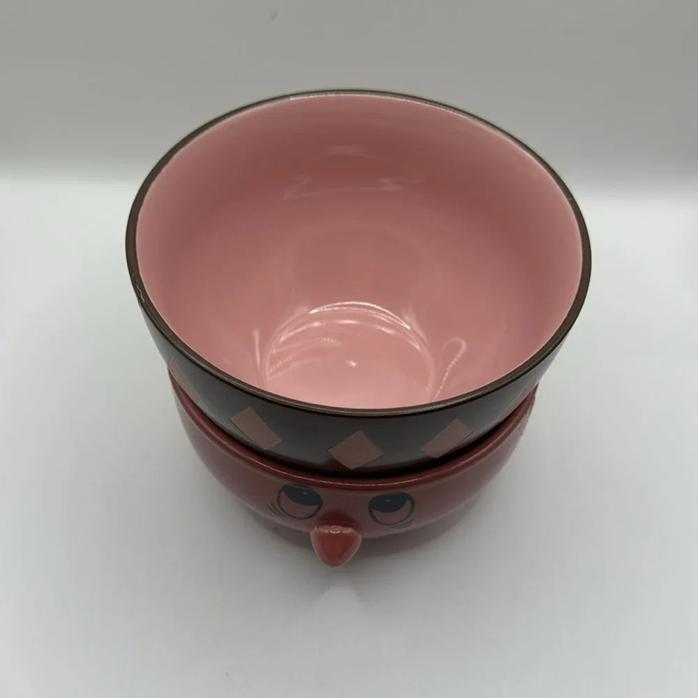 Vintage living ware funny face bowl set